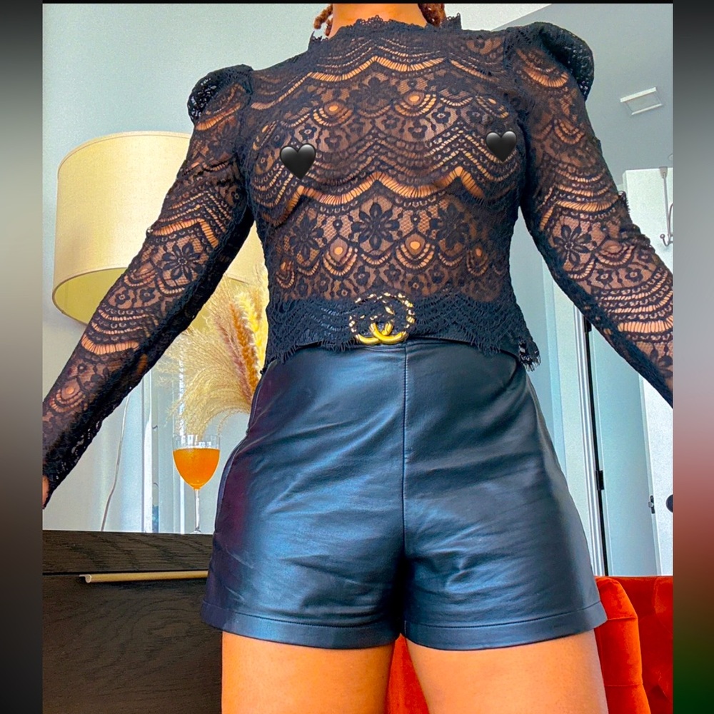 Black lace top